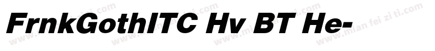 FrnkGothITC Hv BT He字体转换